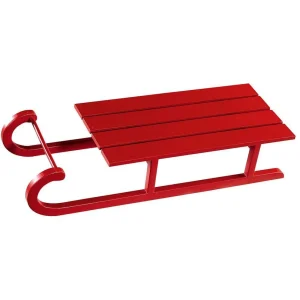 Winterdeko^DecoWoerner Deko Schlitten , 50 Cm rot