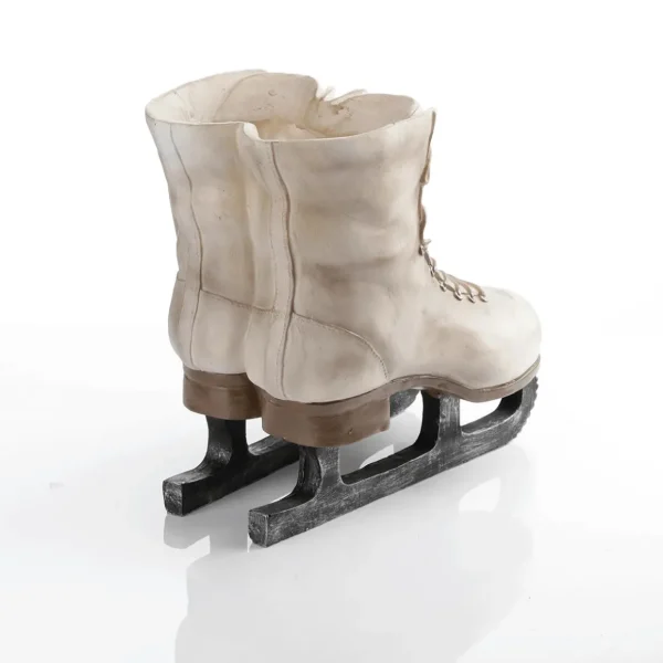 Winterdeko^DecoWoerner Deko Schlittschuhe 27 Cm weiß