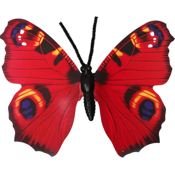 Dekotiere^DecoWoerner Deko Schmetterling 50 Cm 2er Set rot