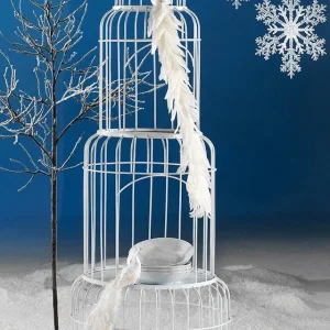 Winterdeko^DecoWoerner Deko Schneeflocken, Pack à 3 Stück transparent