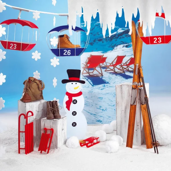 Winterdeko^DecoWoerner Deko Ski Aus Holz, 90 Cm Lang Naturholz