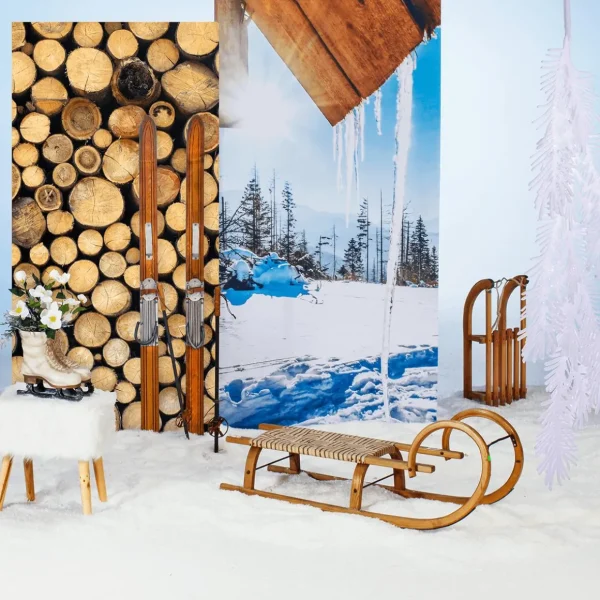 Winterdeko^DecoWoerner Deko Ski Aus Holz, 90 Cm Lang Naturholz