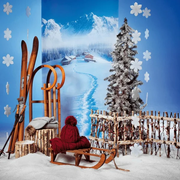 Winterdeko^DecoWoerner Deko Ski Aus Holz, 90 Cm Lang Naturholz