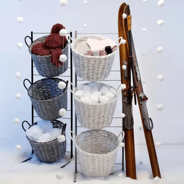 Winterdeko^DecoWoerner Deko Ski Aus Holz, 90 Cm Lang Naturholz