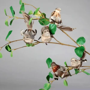 Dekotiere | Frühlingsdeko^DecoWoerner Deko Spatzen 17 Cm, 6 Stück braun