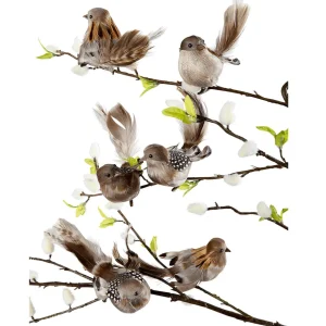 Dekotiere | Frühlingsdeko^DecoWoerner Deko Spatzen 17 Cm, 6 Stück braun