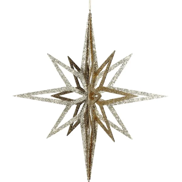 Weihnachtssterne^DecoWoerner Deko Stern 3D, 60 Cm Ø, gold