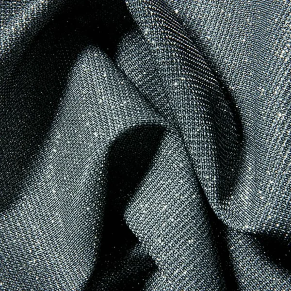 Stoffe^DecoWoerner Deko Stoff Glitzer 145 Cm Breit silber