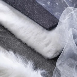 Stoffe^DecoWoerner Deko Stoff Glitzer 145 Cm Breit silber