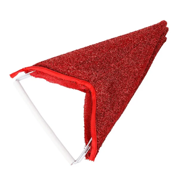 Weihnachtssterne^DecoWoerner Deko Stoff-Faltstern Glitter Mit Reißverschluss, 40 Cm rot