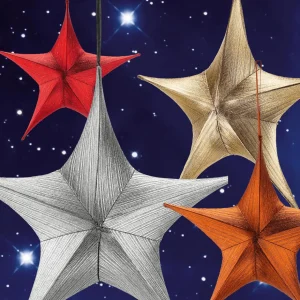 Weihnachtssterne^DecoWoerner Deko Stoff-Faltstern Mit Reißverschluss 110 Cm gold