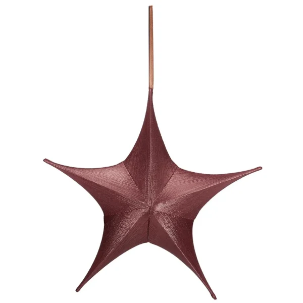 Weihnachtssterne^DecoWoerner Deko Stoff-Faltstern Kupfer Mit Reißverschluss, 40 Cm braun