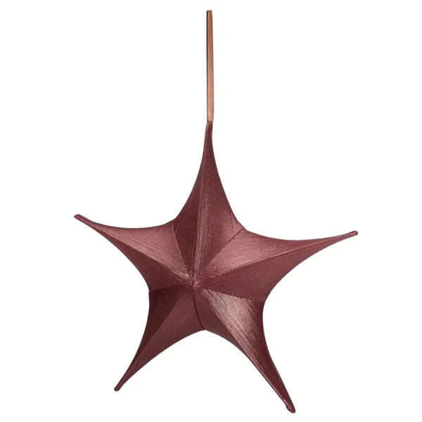 Weihnachtssterne^DecoWoerner Deko Stoff-Faltstern Kupfer Mit Reißverschluss, 40 Cm braun