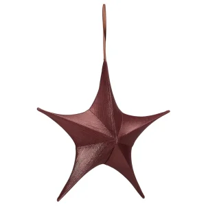 Weihnachtssterne^DecoWoerner Deko Stoff-Faltstern Kupfer Mit Reißverschluss, 40 Cm braun
