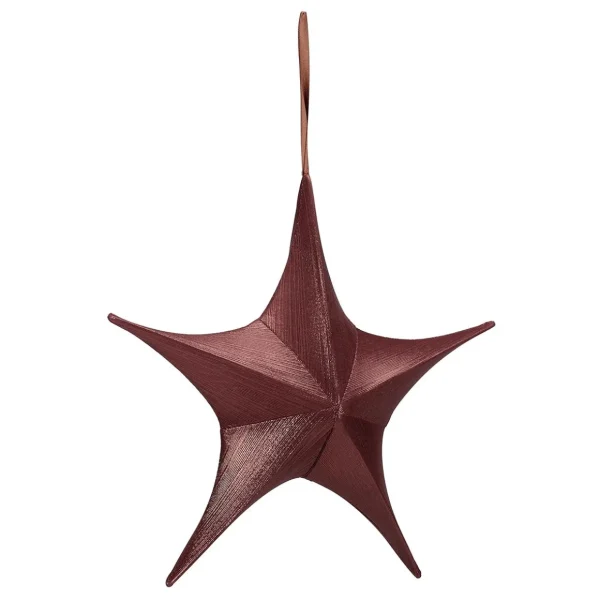 Weihnachtssterne^DecoWoerner Deko Stoff-Faltstern Kupfer Mit Reißverschluss, 40 Cm braun