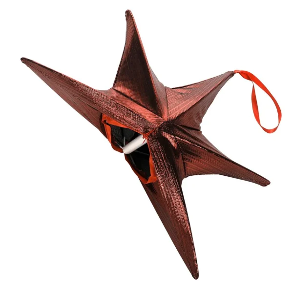 Xxl Weihnachtsdeko | Weihnachtssterne^DecoWoerner Deko Stoff-Faltstern, Kupfer Metallic, Mit Reißverschluss orange