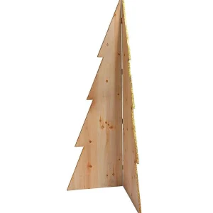 Naturdeko | Weihnachtsfiguren^DecoWoerner Deko Tanne Holz 100 Cm Hoch Naturholz