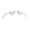 Dekotiere^DecoWoerner Deko Vogel-Set à 2 Stück Mit Federn Und Clip, 20 Cm weiß