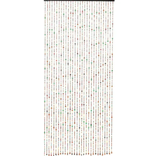 Sommerdeko^DecoWoerner Deko Vorhang Bunt, Aus Holz, 90 X 200 Cm mehrfarbig