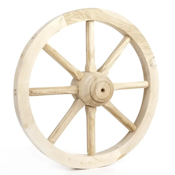Naturdeko | Themen-Deko^DecoWoerner Deko Wagenrad Aus Holz 40 Cm Naturholz