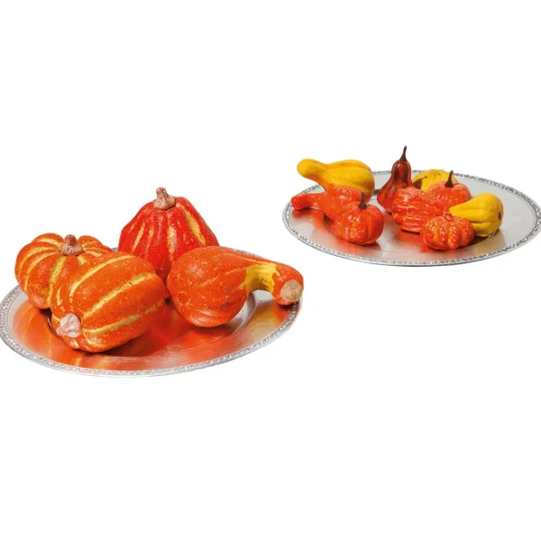 Herbstdeko | Gemüse & Kräuter^DecoWoerner Deko Zierkürbisse, Pack à 4 Stück orange