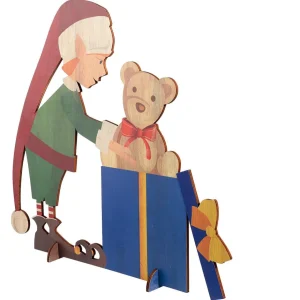 Naturdeko | Xxl Weihnachtsdeko^DecoWoerner Deko-Aufsteller Weihnachtself 88 X 73 Cm grün