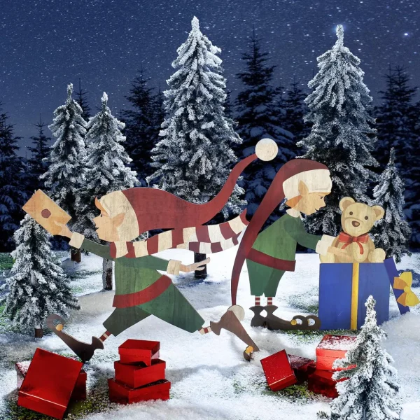 Naturdeko | Xxl Weihnachtsdeko^DecoWoerner Deko-Aufsteller Weihnachtself grün