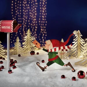 Naturdeko | Xxl Weihnachtsdeko^DecoWoerner Deko-Aufsteller Weihnachtself grün
