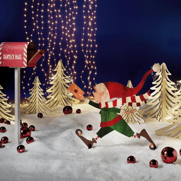 Naturdeko | Xxl Weihnachtsdeko^DecoWoerner Deko-Aufsteller Weihnachtself grün
