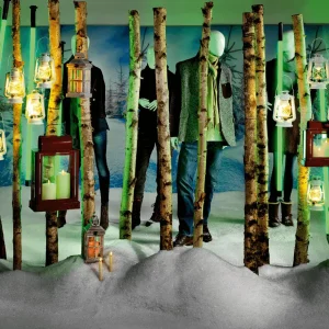Naturdeko^DecoWoerner Deko-Birkenstämme 200 Cm, 3 Stück weiß
