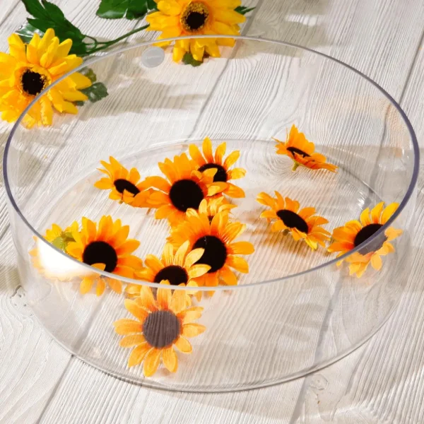 Streudeko | Herbstdeko^DecoWoerner Dekoblüten Sonnenblumen, Pack à 24 Stück gelb