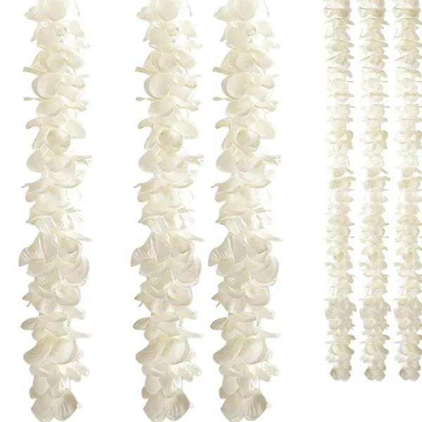 Girlanden & Ranken^DecoWoerner Dekoblüten-Girlanden, Pack à 3 Stück weiß