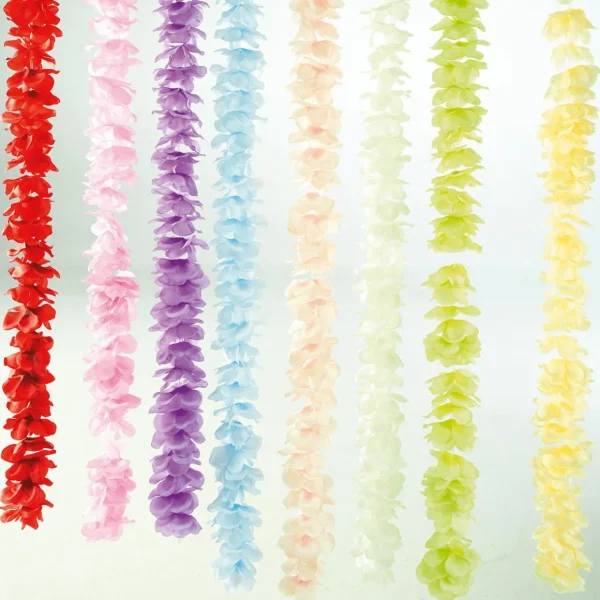 Girlanden & Ranken^DecoWoerner Dekoblüten-Girlanden, Pack à 3 Stück weiß