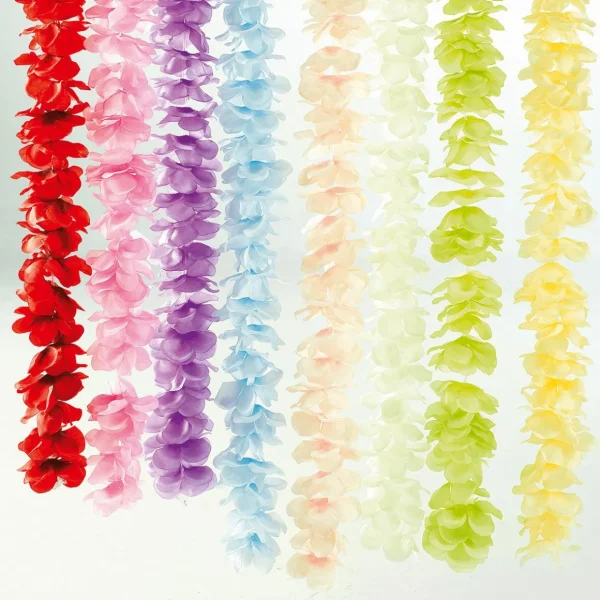 Girlanden & Ranken^DecoWoerner Dekoblüten-Girlanden, Pack à 3 Stück weiß