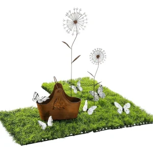 Sommerdeko^DecoWoerner Deko-Blumenstecker Aus Metall 78 Cm braun
