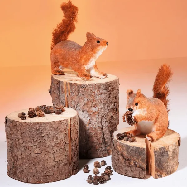 Dekotiere | Herbstdeko^DecoWoerner Deko-Eichhörnchen 24 Cm Hoch orange