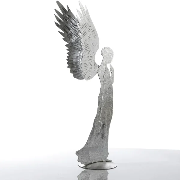 Weihnachtsfiguren^DecoWoerner Deko-Engel Aus Metall, 54 Cm silber