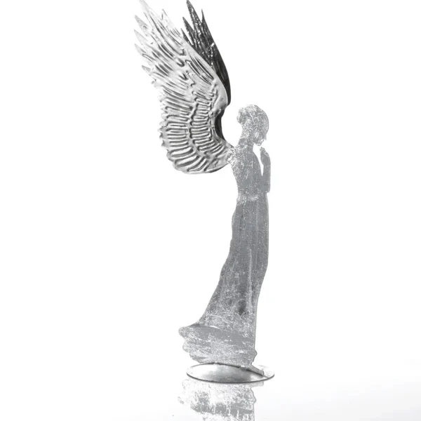 Weihnachtsfiguren^DecoWoerner Deko-Engel Aus Metall, 54 Cm silber