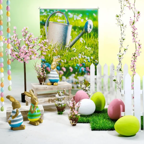 Dekotiere | Osterdeko^DecoWoerner Dekofigur Osterhase , 39 Cm blau