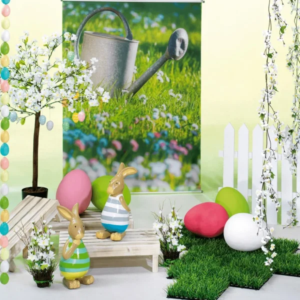 Dekotiere | Osterdeko^DecoWoerner Dekofigur Osterhase , 39 Cm blau
