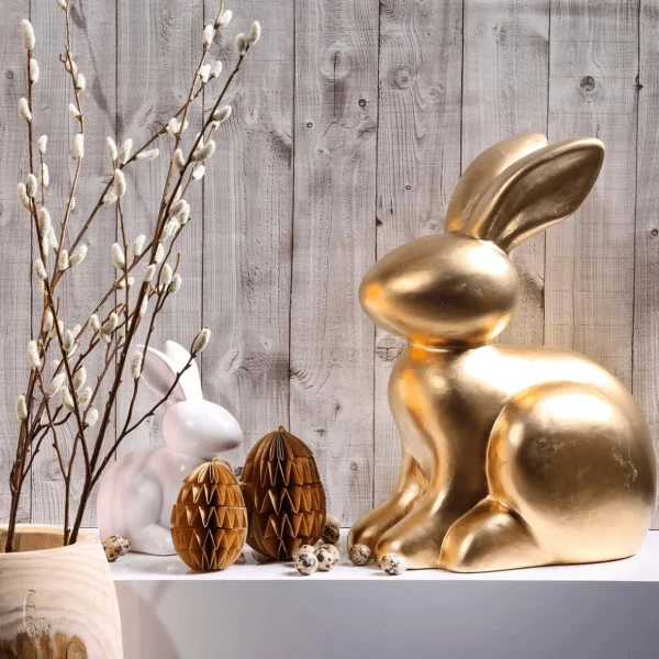 Dekotiere | Osterdeko^DecoWoerner Dekofigur Osterhase , 50 Cm gold