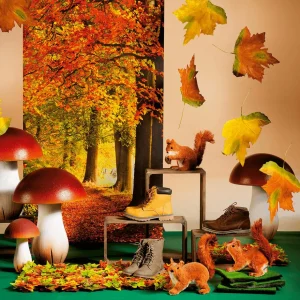 Herbstdeko^DecoWoerner Dekofigur Pilz, 60 Cm Hoch braun