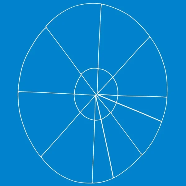 Dekorationshilfen & Werkzeug^DecoWoerner Dekogitter Riesenrad 170 Cm weiß