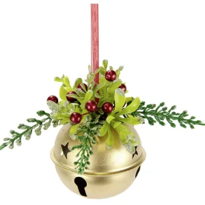Weihnachtsfiguren^DecoWoerner Deko-Glocke Zum Hängen 13,5 Cm Ø gold