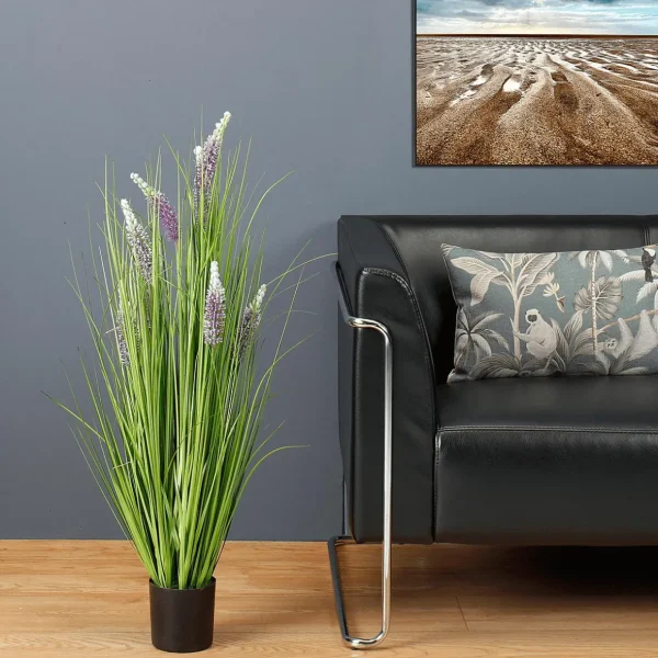 Dekogras^DecoWoerner Dekogras Mit Lavendel Im Topf 100 Cm grün