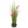 Dekogras | Kunstblumen^DecoWoerner Deko-Gras Mit Stiefmütterchen 48 Cm rosa