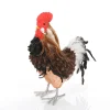 Dekotiere^DecoWoerner Deko-Hahn Figur 50 Cm braun