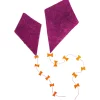 Herbstdeko^DecoWoerner Deko-Herbstdrachen 2 Stück 70-50 Cm violett