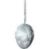 Osterdeko^DecoWoerner Deko-Hänger Feder-Ei Eis, 10 Cm Lang blau