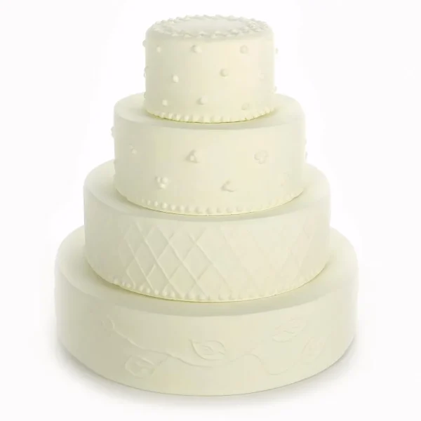 Brot & Kuchen^DecoWoerner Deko-Hochzeits-Torte 52 Cm Hoch weiß
